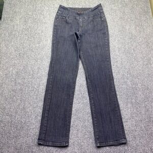 Jag Jeans Womens Peri Straight Pull On Dark Wash Indigo Denim Pants Size 6